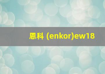 恩科 (enkor)ew18